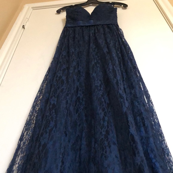 Navy Blue Formal Dress - Picture 2 of 6